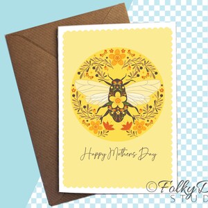 Personalisierte Muttertagskarte für Mama zu diesem Muttertag für Mama oder Mama mit Hummel-Design