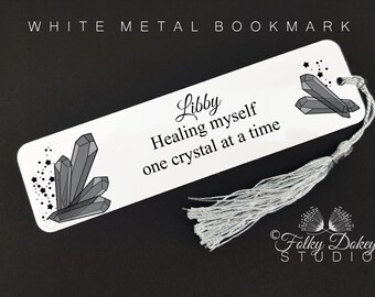 personalised bookmark, healing crystal gift, healing gifts, crystal gifts, bookish gift, book lover gift, christmas gift, reader gift idea