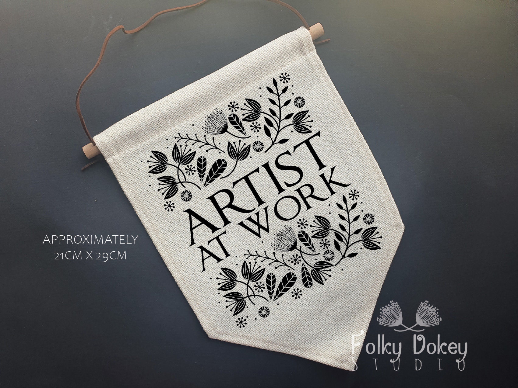 Artist at Work Wall Hanging Studio Sign Artist Studio Gift Etsy