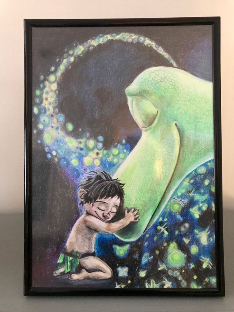 The Good Dinosaur Arlo And Spot A4 Drawing Etsy