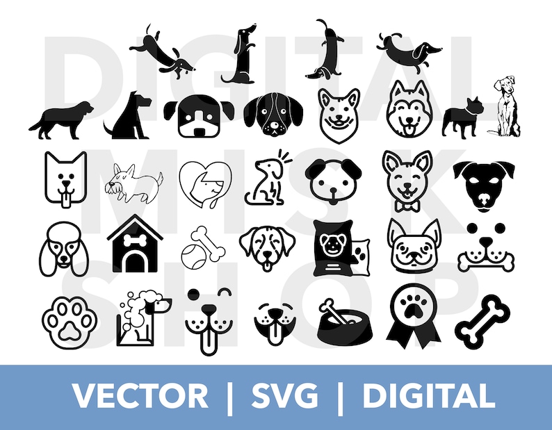 Cute Dog Svg Vectors 33 Cute Puppy Vector Silhouette Cricut Etsy