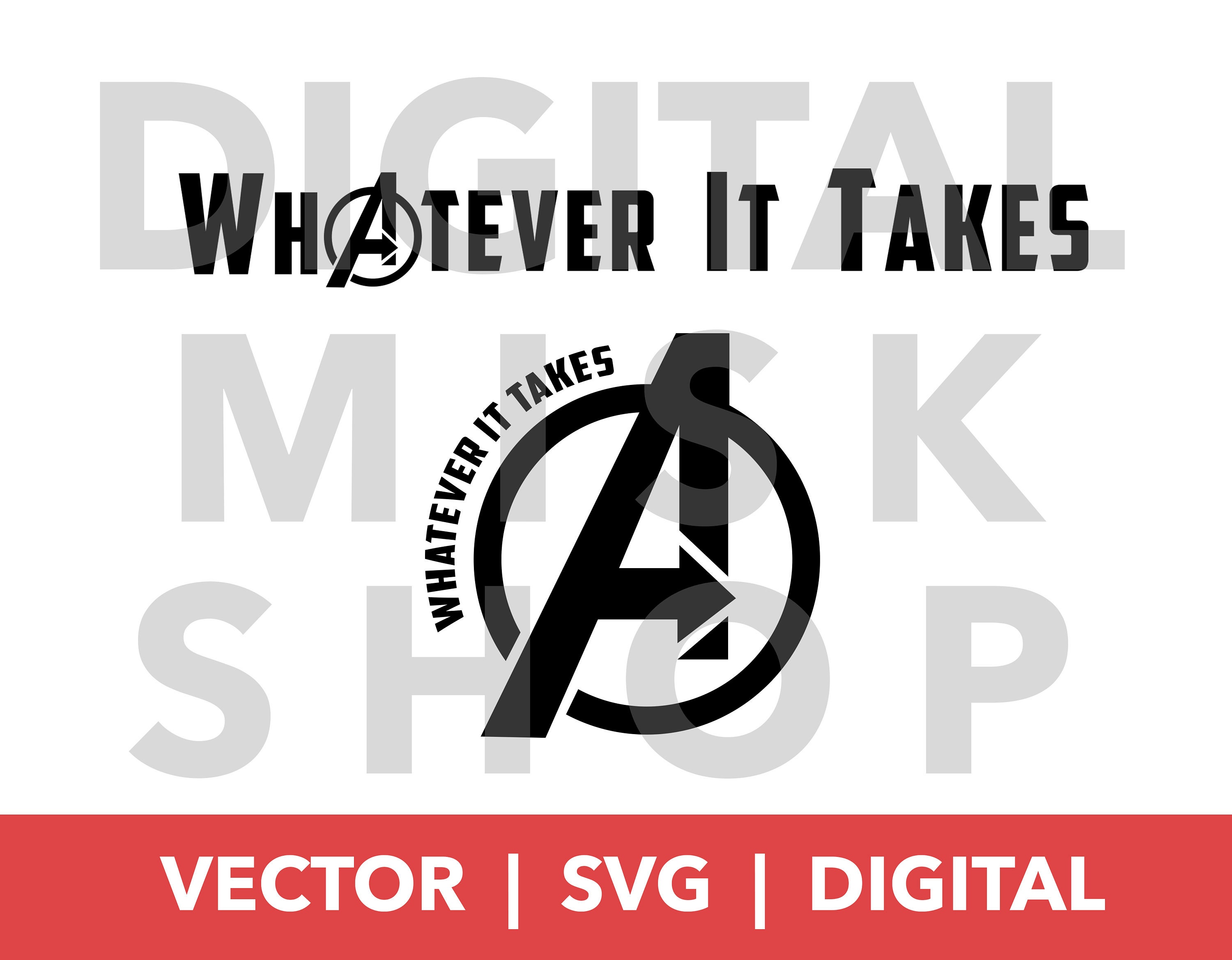 Whatever It Takes Svg Vector 2 Designs Iron Man Tony Stark Etsy