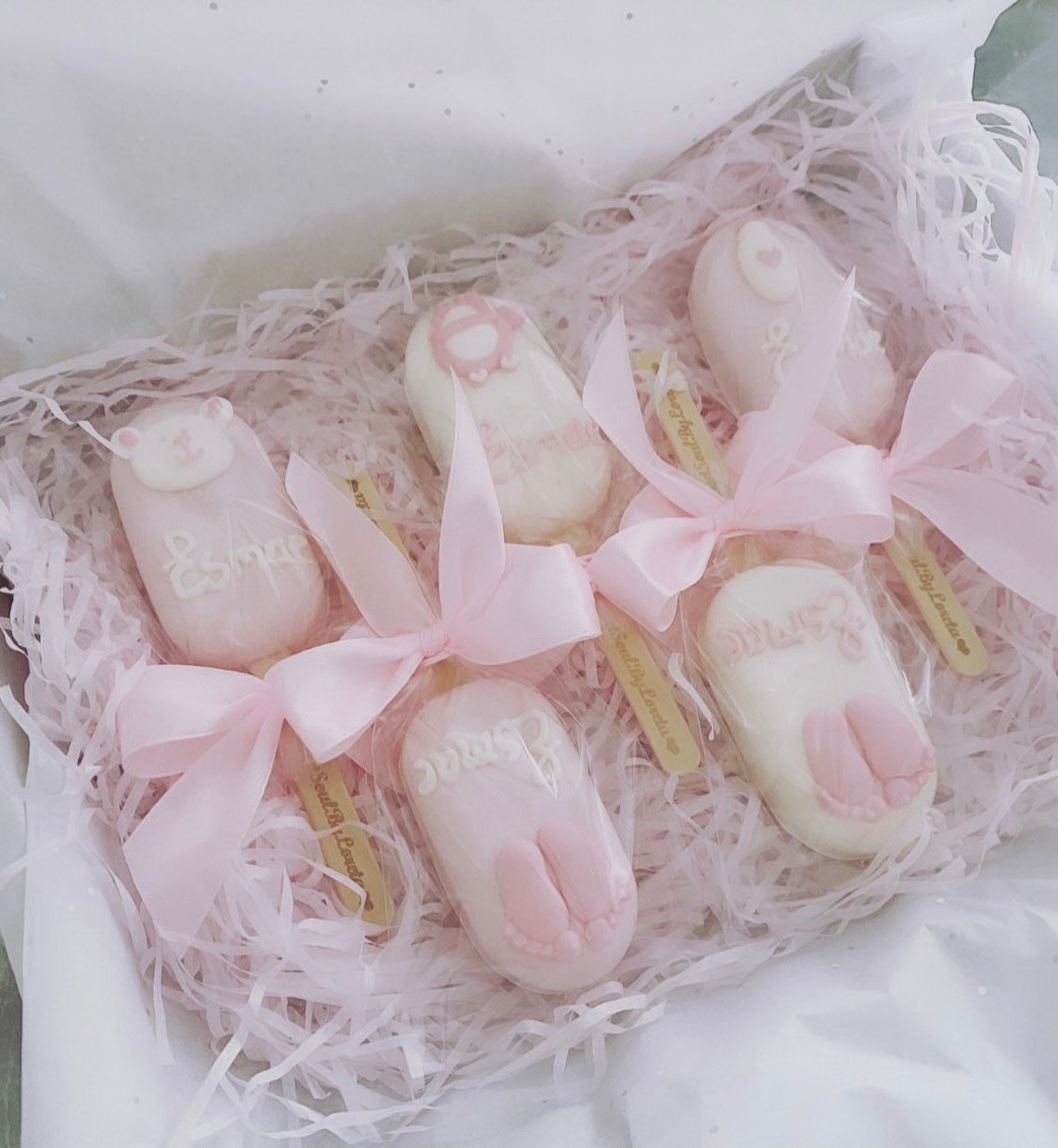 Personalised Baby Shower Mini Cakesicles / New Baby / Cake Etsy