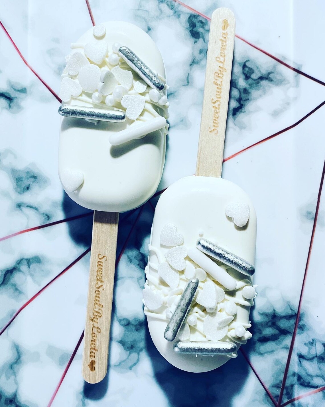 Pure white mini Cakesicles Weddings / Anniversary / white Etsy