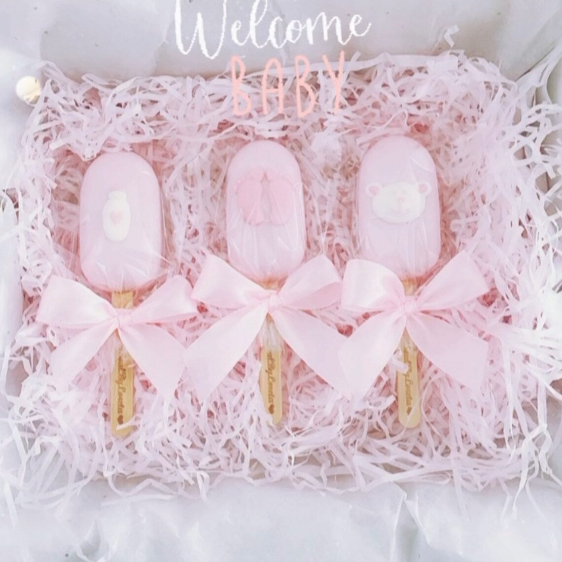 Personalised Baby Shower Mini Cakesicles / New Baby / Cake Etsy