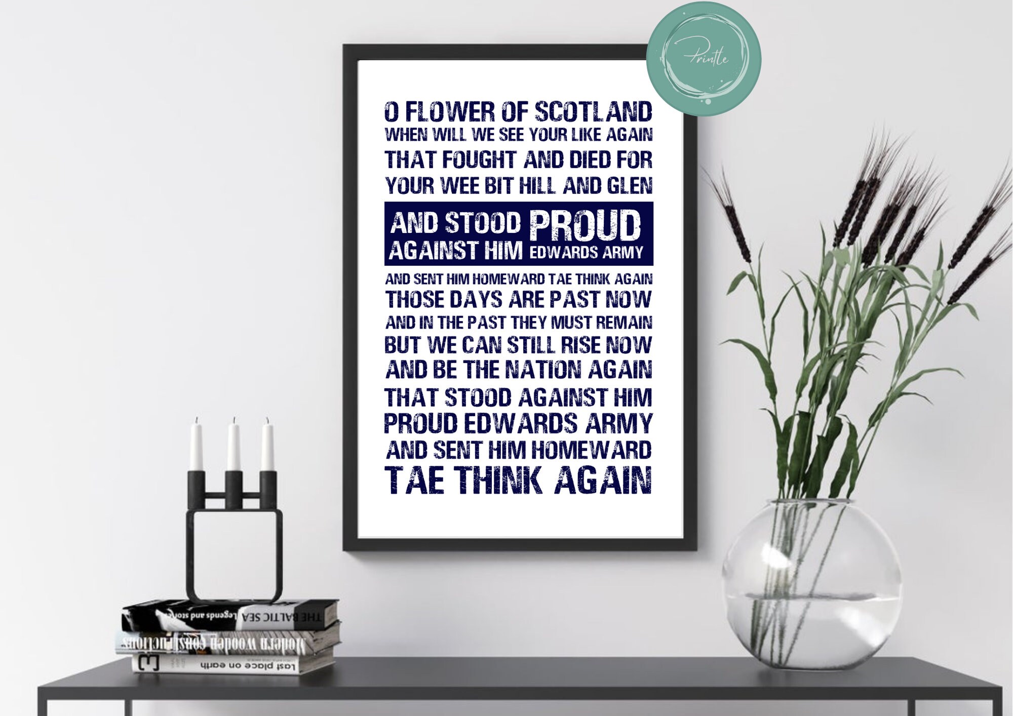 SCOTLAND O Flower of Scotland Rugby Union Song Chant. Etsy