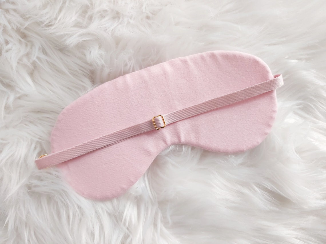 Light pink cotton Sleeping mask with beautiful print sleeping Etsy