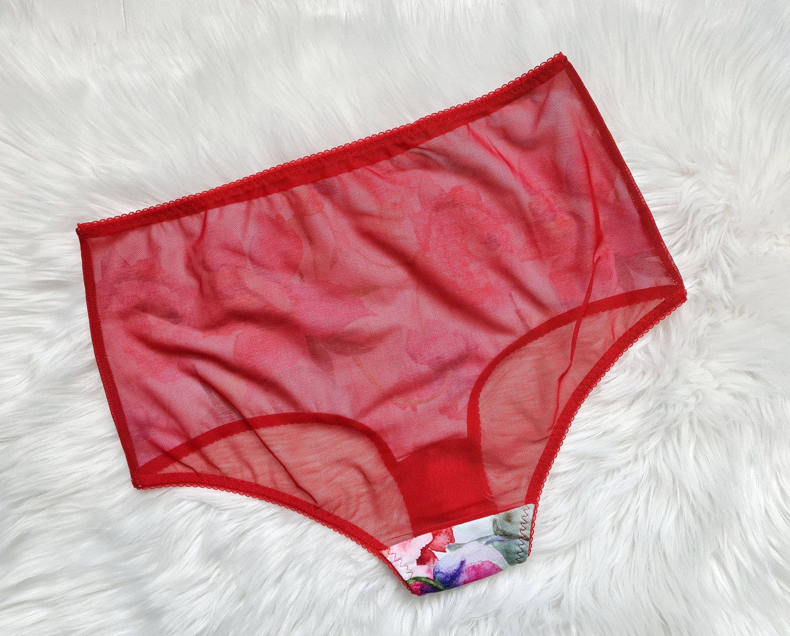 Mesh Panties High Waist Panties Sheer Mesh on Back Panties Etsy