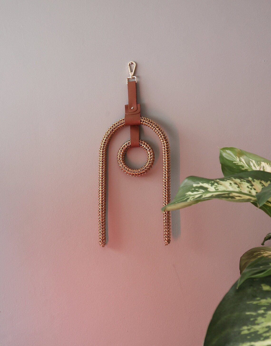 Chain Wall Hanging Geometric Art Wall Art Decor Mid Century | Etsy