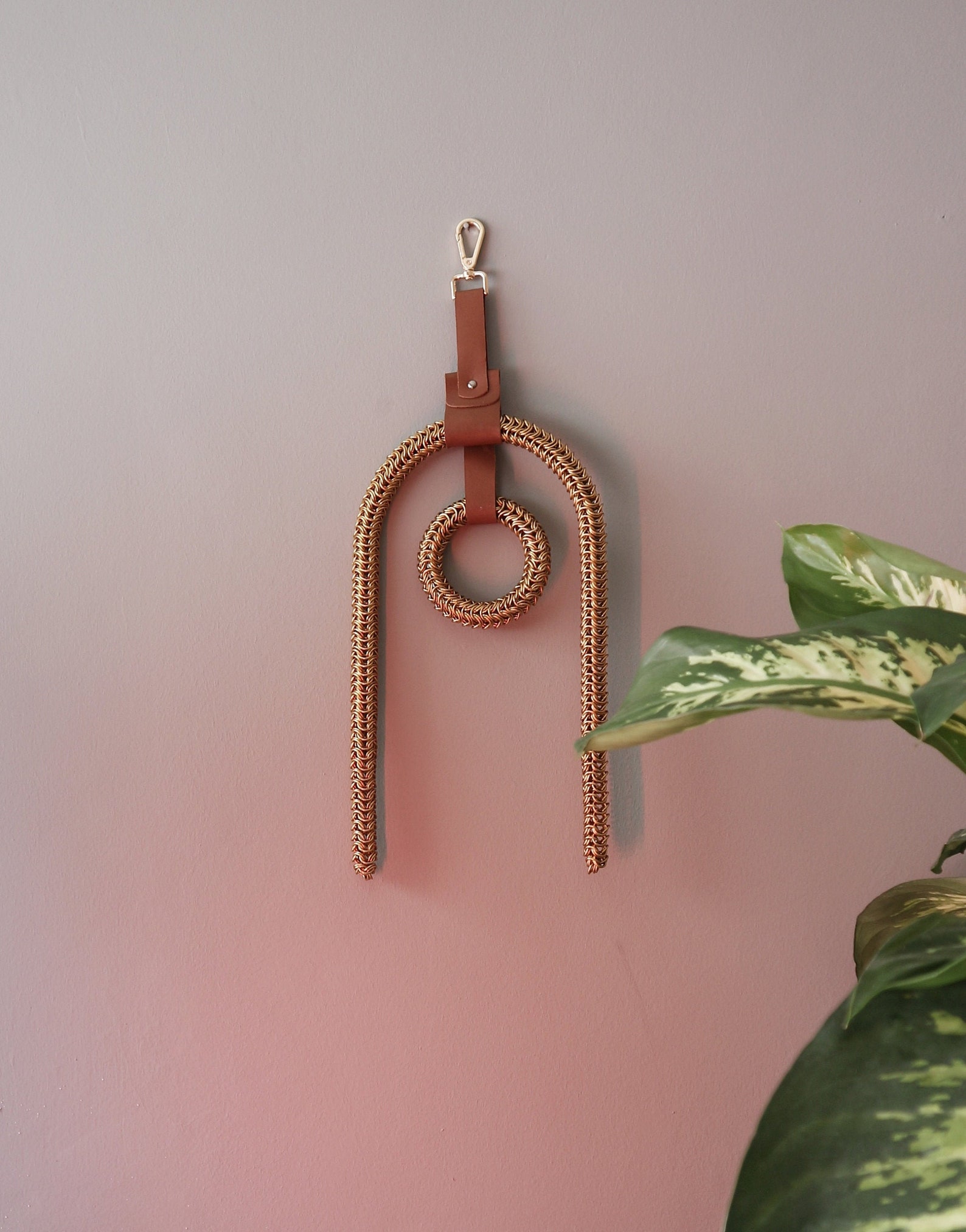 Chain Wall Hanging Geometric Art Wall Art Decor Mid Century Etsy