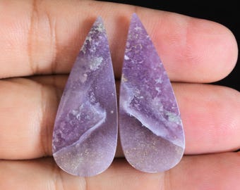 Grape Agate Purple Pair