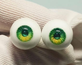 Aangepaste BJD-popogen: handgesneden ogen van hars - realistische stijl