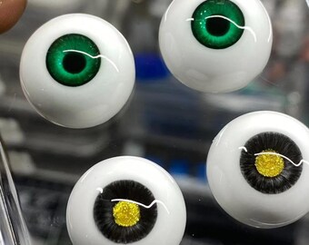 Ojos de resina hechos a mano para muñecas: ojos de seguridad BJD realistas (8-24 mm)