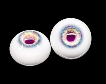 Olhos de resina para bonecas BJD feitos à mão - Cores de pupila personalizadas para bonecas de 1/3, 1/4 e 1/6 (10-24 mm)