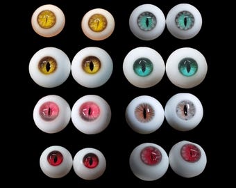 Ojos de resina para muñecas BJD: ojos realistas para muñecas de 1/3, 1/4 y 1/6 (8-20 mm)