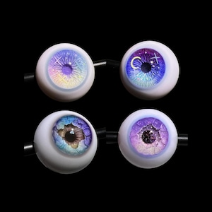 Ojos de muñeca BJD de iris pequeño/Ojos de iris normal BJD/Ojos de resina para muñecas BJD de 1/3, 1/4 y 1/6, ojos BJD de 10 mm, 12 mm, 14 mm, 16 mm, 18 mm, 20 mm y 24 mm