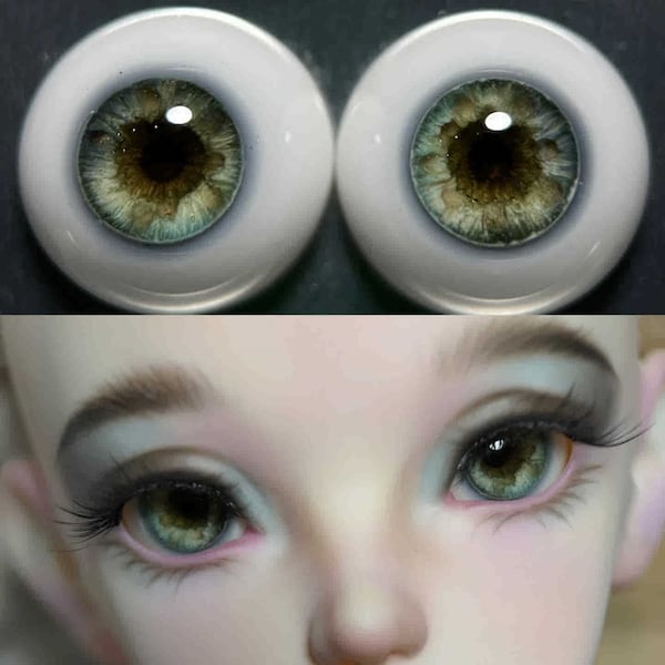 Yeux de poupée BJD/yeux en résine pour 1/3 1/4 1/6 yeux BJD pour poupées, yeux BJD 8 mm 10 mm 12 mm 14 mm 16 mm 18 mm 20 mm 22 mm yeux accessoires Bjd