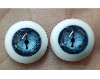 Ojos de gato dragón para muñeca BJD: resina hecha a mano, 8-24 mm (un par)