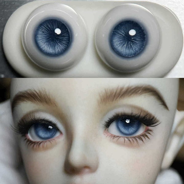 Custom All Size BJD doll Eyes, Resin Eyes for Ball Joint Doll, Realistic BJD Eyes,10mm,12mm,14mm,16mm,18mm,20mm BJD Eyes Small Iris Big Iris