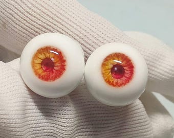 Hand-Carved Resin BJD Doll Eyes: Realistic Style, Custom Size (8mm-20mm, Pair)