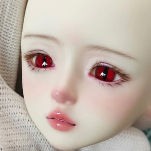 Red Animal Pupil BJD Doll Eyes: Beast Cat Eyes, Resin, Custom Size