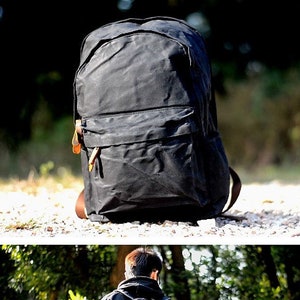 Canvas Men's Backpack School Rucksack Men Drawstring Cool