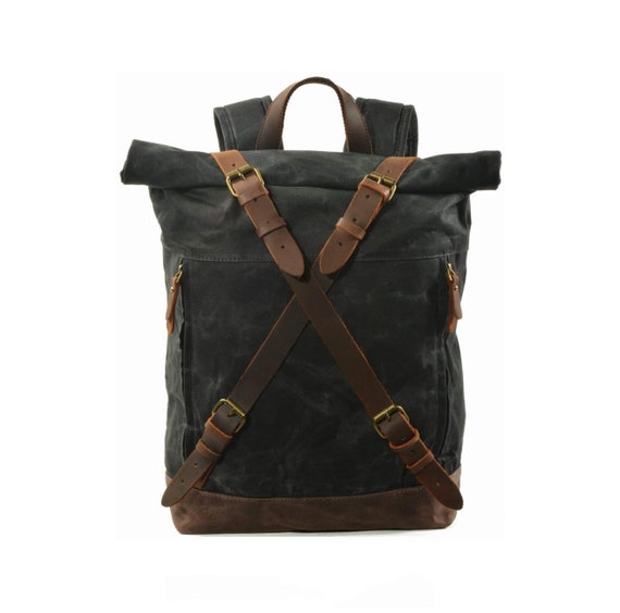 mens waxed canvas backpack