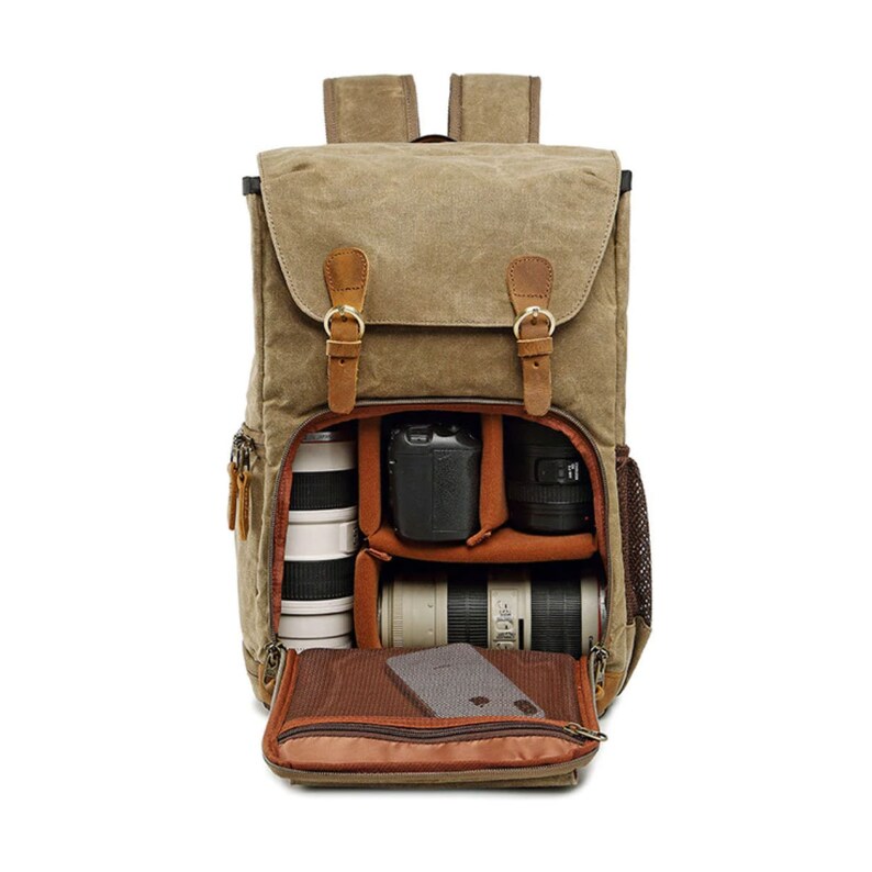 Mens Leather Backpack camera bag camera backpack laptop | Etsy