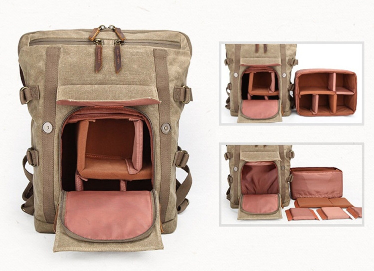 Leather Camera Backpack Camera Bag Minimalist Backpack Etsy