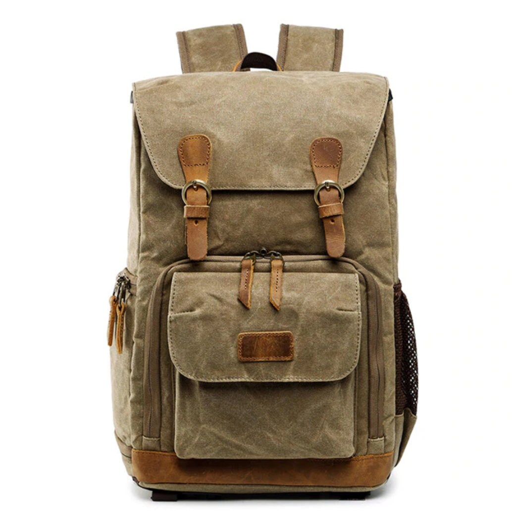 Mens Leather Backpack Camera Bag Camera Backpack Laptop | Etsy