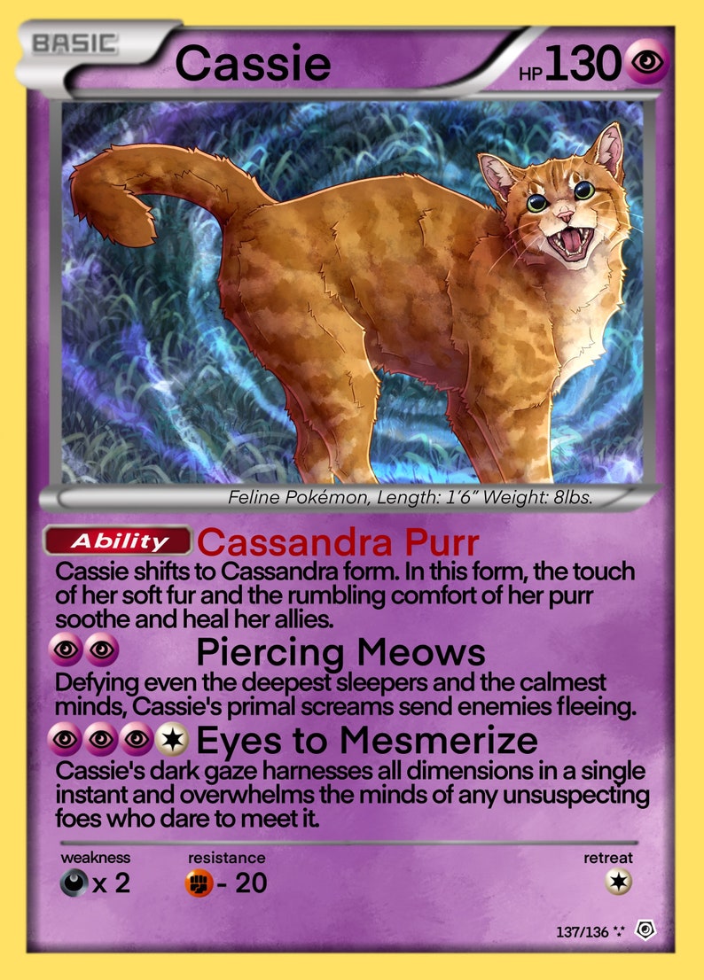 Custom Pet Pokémon Cards Personalized and Hand Drawn Pets as a Pokemon image 4