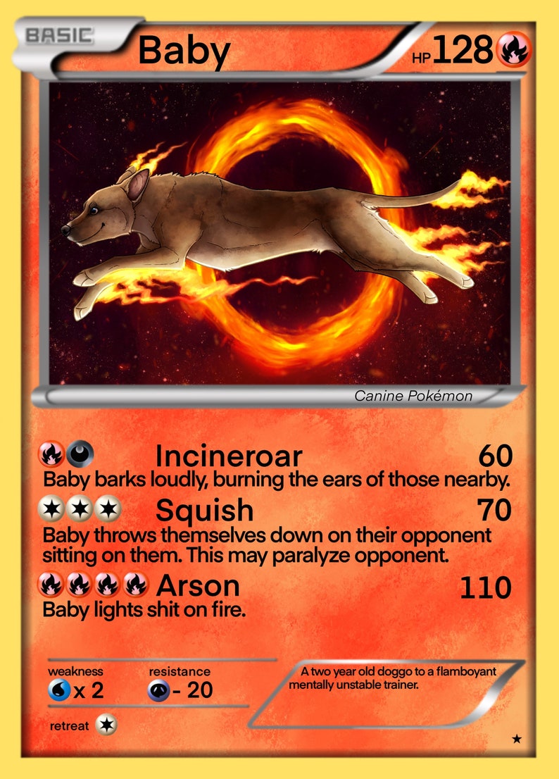 Custom Pet Pokémon Cards Personalized and Hand Drawn Pets as a Pokemon image 10