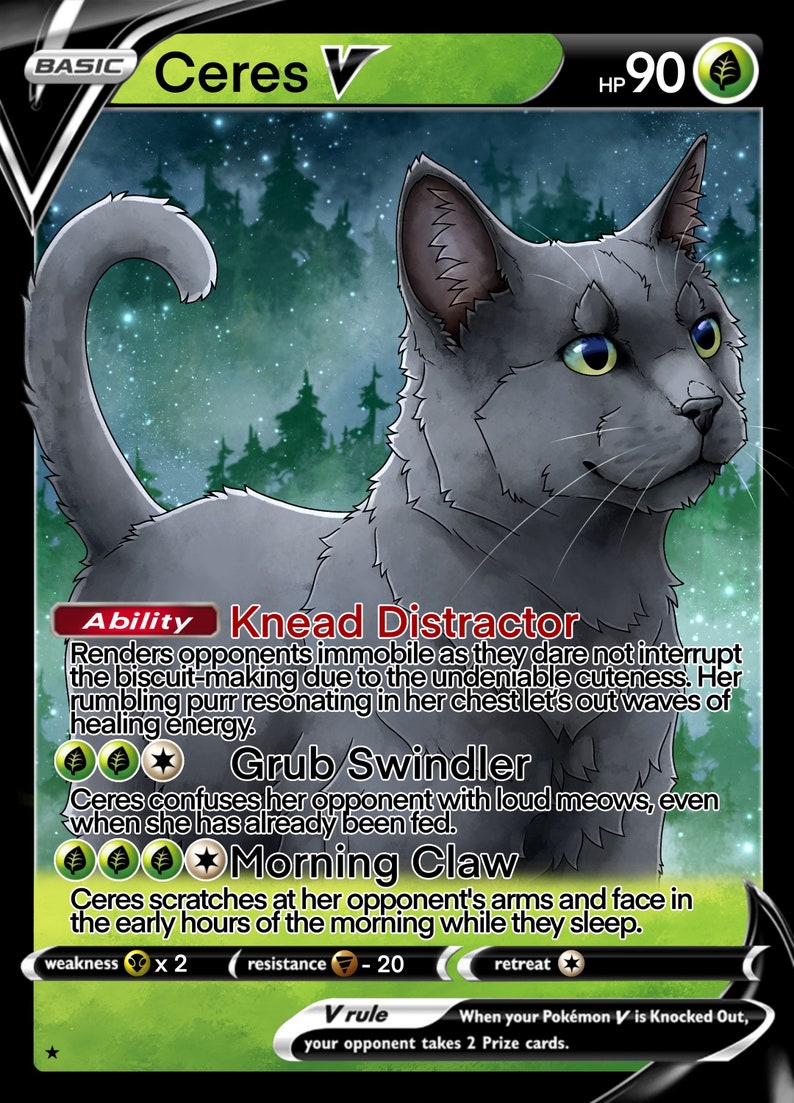 Custom Pet Pokémon Cards Personalized and Hand Drawn Pets as a Pokemon image 8