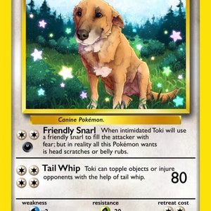 Custom Pet Pokémon Cards Personalized and Hand Drawn Pets as a Pokemon image 5