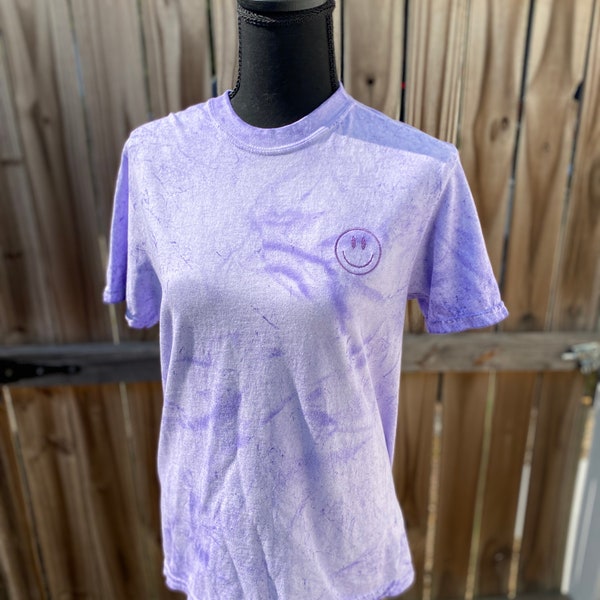 Smiley Face T-Shirt - Handmade Tie-Dye Emoji Shirt for Men and Women