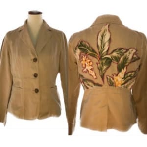 Jacket Size 10 Tommy Hilfiger Classic Refashioned Blazer with Hawaiian Barkcloth Tropical Print