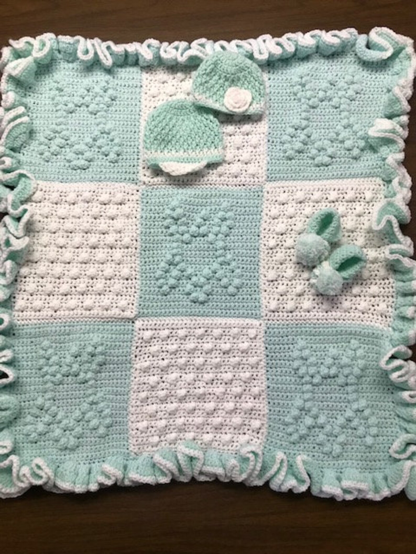 Baby Blanket Handmade Bubble Crocheted Etsy UK