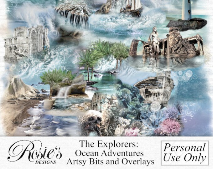 The Explorers, Ocean Adventures Artsy Bits and Overlays