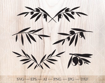 Olive Leaf Monogram Etsy