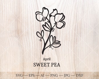 Download Sweet Pea Svg Etsy