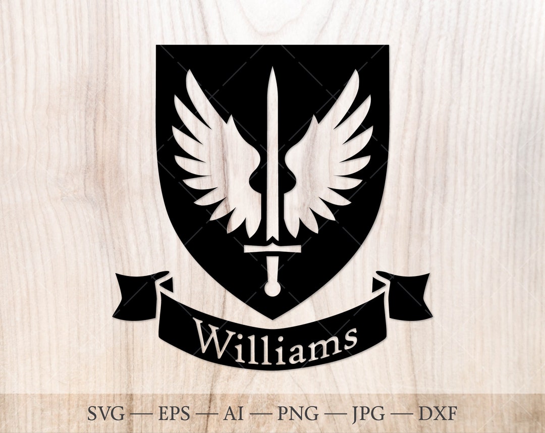 Williams Family Crest. Coat of Arms Svg. Heraldic Shield With Etsy