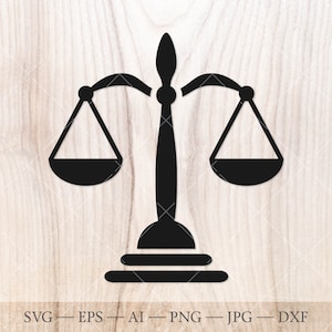 Justice scales svg, justice svg, law scales svg, scales of justice svg cut file, lawyer svg, attorney svg
