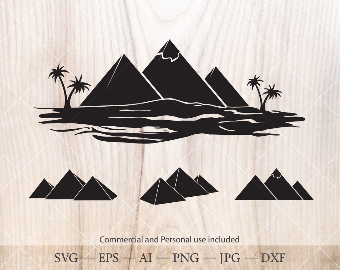 Egyptian Pyramid SVG Bundle, Silhouette Clipart (digital Download) - Etsy