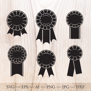 Fita roseta svg. Vencedor premia SVG, troféu SVG. Clipart de silhueta de fita. Ribbon Svg, campeão svg