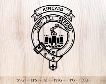 Kincaid skotsk klanvapen SVG, familjevapen (digital nedladdning)
