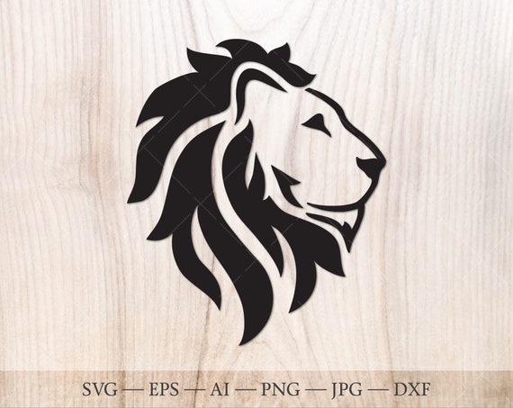 Lion Head SVG, Royal Lion Cut File for Cricut & Silhouette