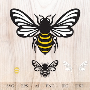 Honey bee SVG, honeybee SVG, bee silhouette PNG. Bumble bee svg file, beekeeper svg, honey bee clip art, cute bee svg