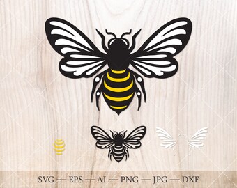 Honey Bee SVG, Bumble Bee Clipart, Beekeeper Design (Digital Download)