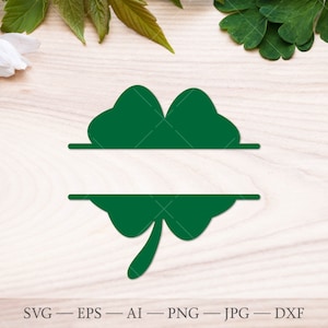 Klee Monogramm Rahmen SVG, Kleeblatt SVG, Kleeblatt Klee Rahmen svg. St Patricks Tag SVG
