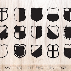 Knight shields. Coat of arms clipart. Family crest svg, heraldic emblems svg